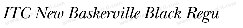 ITC New Baskerville Black Regular字体转换